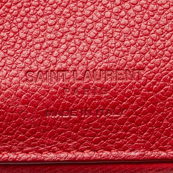 Saint Laurent Red Leather Wallet  (Pre-Owned) - Picture 10 of 11